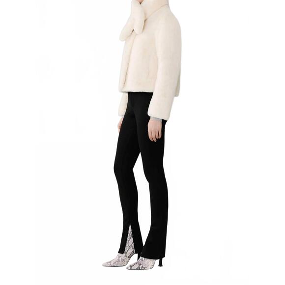 NEW SAGE & CLARE women's kendell boxy jacket with scarf in powder - Picture 3 of 5